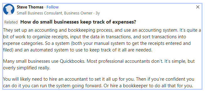 small business business expenses review